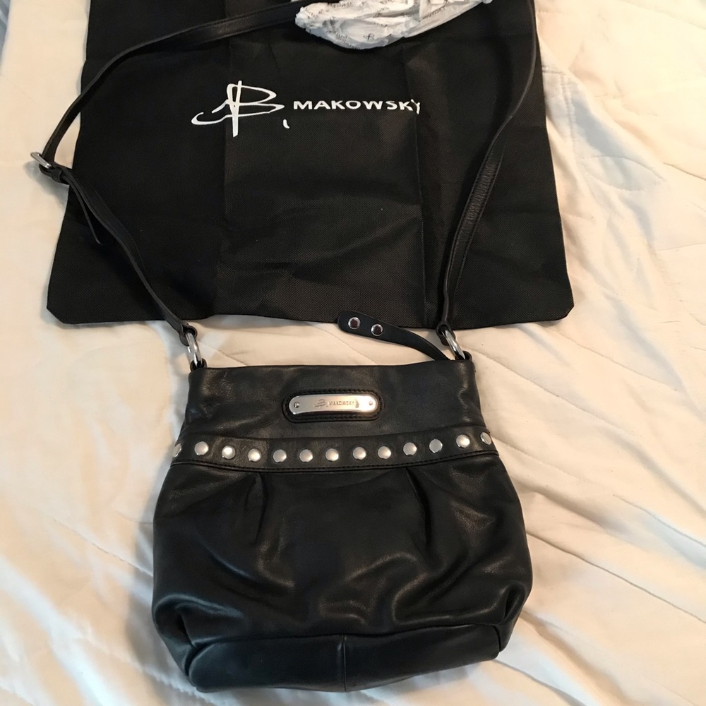 B.Makowsky brand new studded crossbody w/dust bag